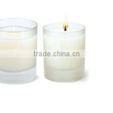 200ml best pice clear glass candlestick jar/round shaped clear glass wax empty jar