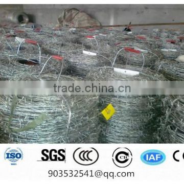 roll galvanized barbed wire weight barbed wire 14 gauge galvanized barbed wire