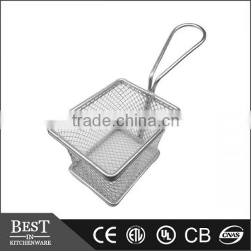 Mini rect stainless steel french fries bucket small bucket food bucket