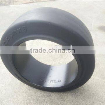 Press-on Solid Rubber Tire for Foklift High Quality Smooth Tread Tire 12 x 4 1/2 x 8 Inch photo-6