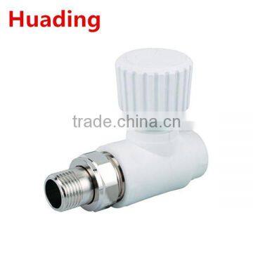 ppr fitting,180 degree radiator stop valve,male threaded