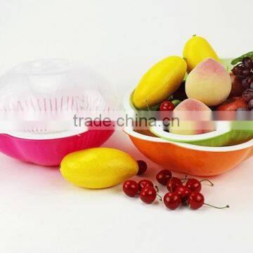 Plastic PP Wash Fruit Vegetable Basket With Lid photo-2