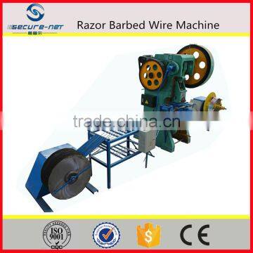 Flat wrap razor wire machine