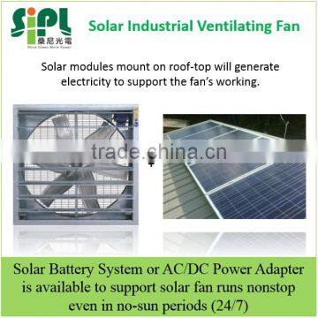 Solar Panel Powered Brushless DC Motor Direct Driven No Leather Belt Box Air Exhaust Fan Wall Mounted