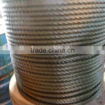 CE Hard Strength 6mm 6x7+fc Galvanized Carbon Steel Wire Rope photo-2