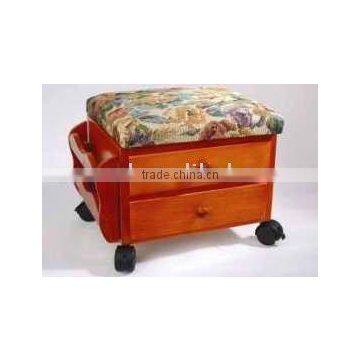 Two Drawers wooden FootStool/FootRest