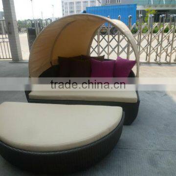 C - FL013 Самый новый дизайн. Большой лежак для сада из ротанга photo-5