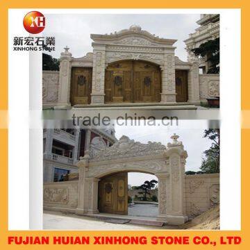 garden natural stone archway arched, exterior door