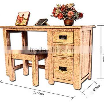 Modern Design Home Furniture Solid Wooden Study Desk, Pine Study Table Study Computer Table Desk Cabinet photo-2