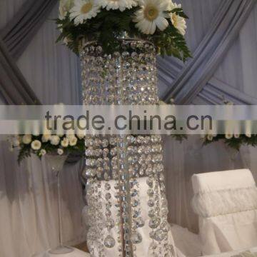 Wedding Tall Flower Vase/crystal Flower Vase/ Crystal Trumpet Vase photo-3