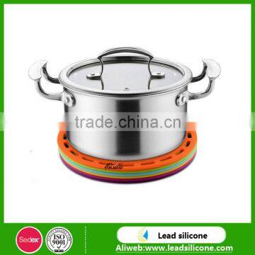 Colorful Round Shape Silicone Table Mat, Heat Resistant Silicone Placemat photo-3