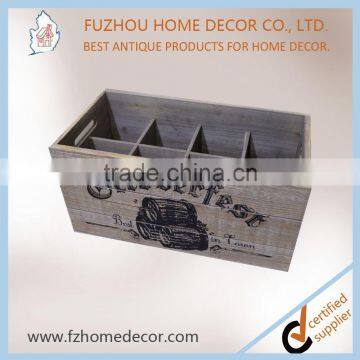 2017 New Style Antique Bottle Wooden Crate With Silk-screen Printing
