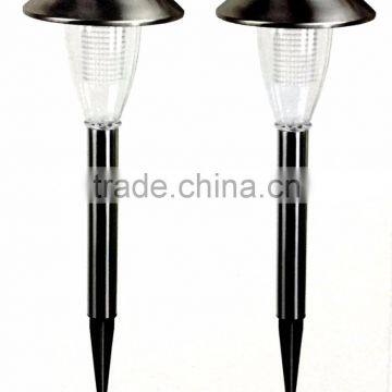 3pk Stainless Steel Solar Path Light Outdoor LED Landscape Lawn Garden Lamp -140 mm
