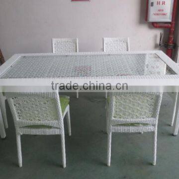 Wicker Dining Table for Outdoor, Indoor With 6 Chairs / SGS photo-2