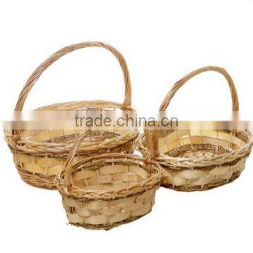 Willow Material Cheap Wooden Wicker Fruit Basket