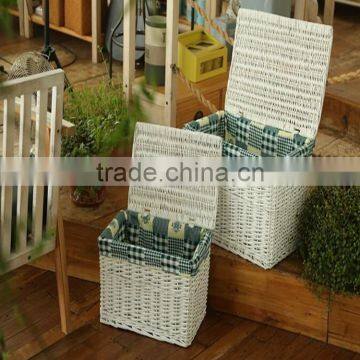 Hand-Woven Willow Dirty Clothes Basket photo-3