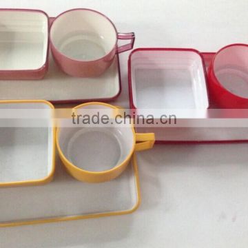 colorful ABS aviation tableware