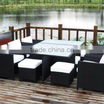 rattan table and chair sets for restaurant/garden