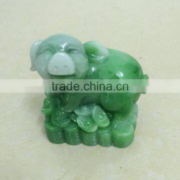 Polyresin lucky pig statue