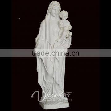 Classic Garden Sculpture Life Size Marble Mary and Baby Jesus Statue Hot Sale photo-3