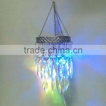 transparent Acrylic led lighting iron operated hanging lamp home decorations