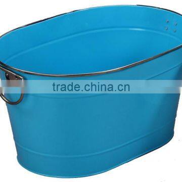 Oval Large Galvanized Ice Bucket