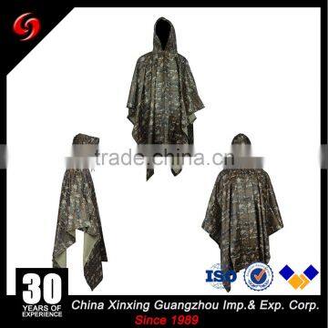 Ruber rain poncho custom color camo yellow raincoat sale for military