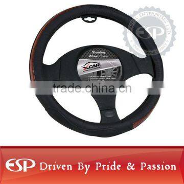 #19587 38cm diameter Genuine Leather Cool Steering wheel cover