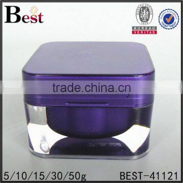 Luxury Cosmetic Jar With Lid 15ml 30ml 50ml Unique Shape Acrylic Jar Custom Color Plastic Acrylic Cream Container photo-4