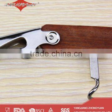 Multi Functional Wooden Handle Corkscrew Wine Opener photo-5