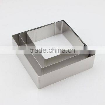 3 Sizes Stainless Steel Rectangular Molding Baking Cake Tools Pastry Rings photo-2
