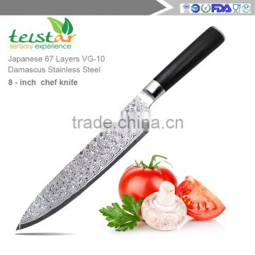 2017High quality Japanese VG10 Damascus 8 inch chef Knife with Micarta handle