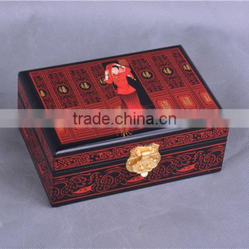 Red chinese lacquer Jewelry boxes/chinese style/eastern design/Home Decoration