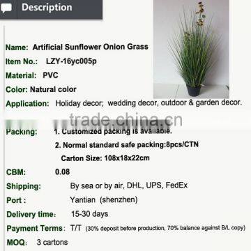 High Quality Sunflowers Cheap 2017 Factory Artificial Onion Grass photo-2