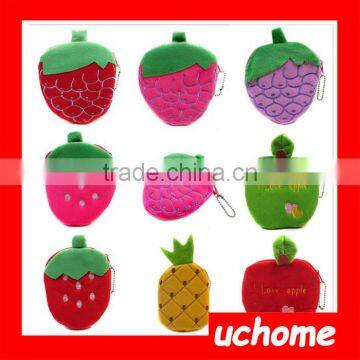 UCHOME China Manufacturer Nice Design Plush Custom Fruit Coin Purse With Low Price