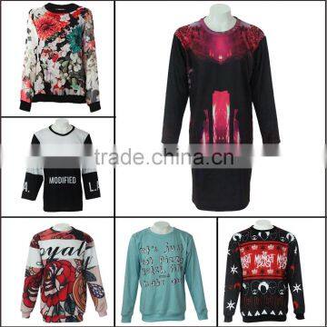 2015 novelty christmas jumpers custom womens christmas sweatshirt full sublimation printing