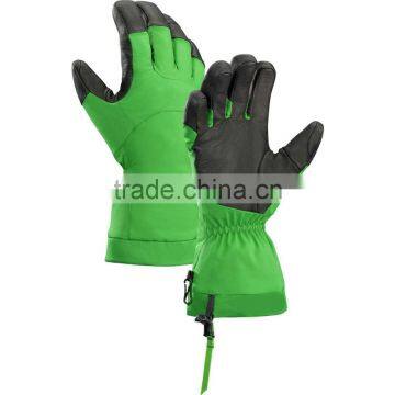 Green Ski gloves