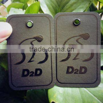 2016 Custom Garments Black Cardboard Paper Hang Tags Swing Tags With Spot UV photo-5