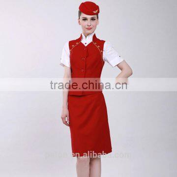Custom Women Pilot Skirt Airline Stewardess Uniform photo-5