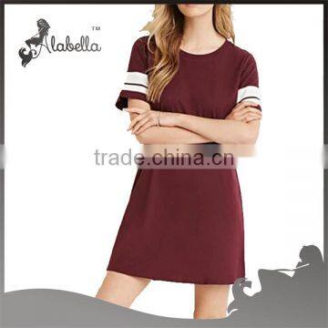 Fahionable women normal dress Short sleeve dress casual dress