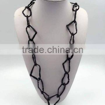 Fashion Big Brand ZA Irregular Alloy Circle Long Chain Sweater Necklace photo-3