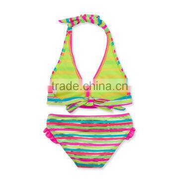 China Manufacture Customized Girl Swimwear In Kids Bikini photo-2