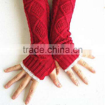Wholesale Knitting Pattern Women Fingerless Gloves photo-2