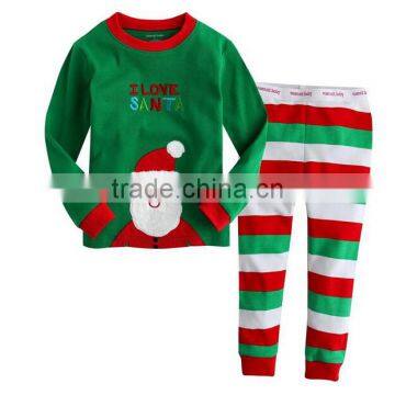 New arrival girls pajamas simple design childrens pajamas wholesale christmas pajamas