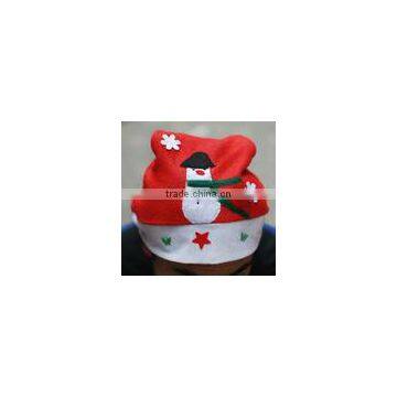 Promotional Red Color Adults Christmas Hat With White Ball photo-5
