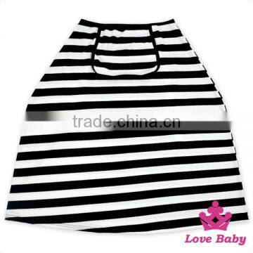 Classic Style Black And White Stripe Cotton Nursing Baby Car Cover Made In China photo-6