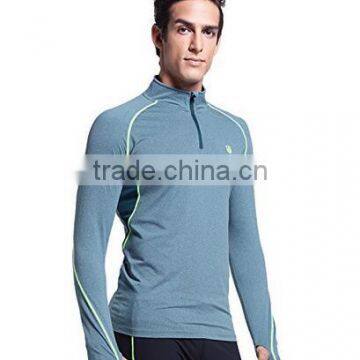 Wholesale Men Athletic Long Sleeve Muscle Fit Black t Shirt Custom Gold Logo Soft t Shirt photo-2