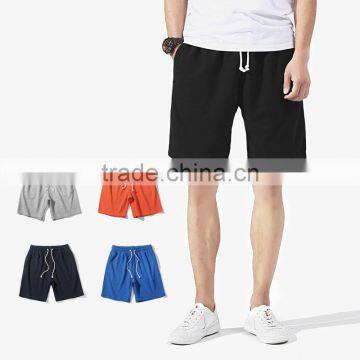 2017 factory wholesale latest style men running blank drawstring pants and trousers men short pants