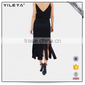 High Slit Maxi Dress Elegant Hollow Out Evening Fashion Dreese Long Dress photo-3