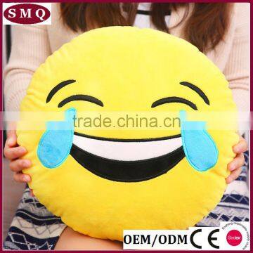Custom Family Home Funny Face Cotton Linen Cushion Pillow photo-2